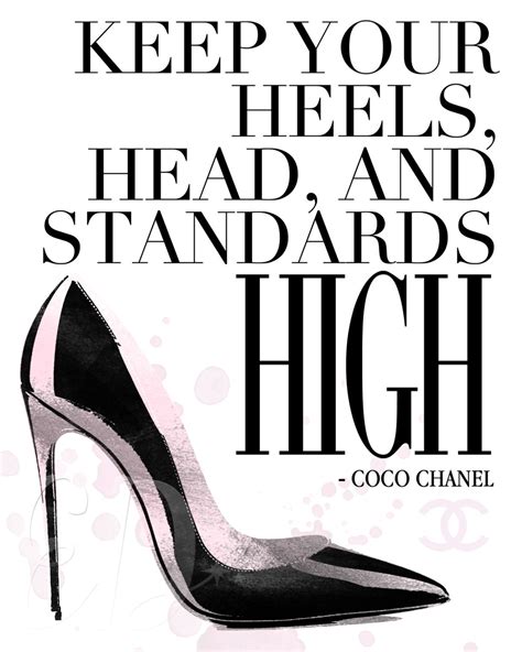 slogan chanel|coco Chanel quotes high heels.